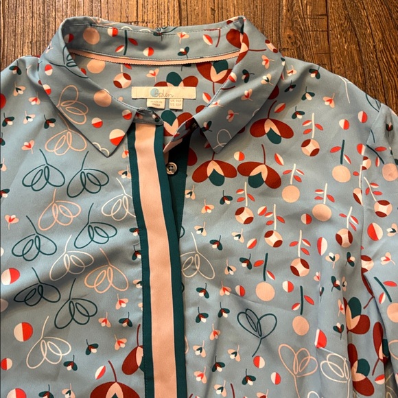 Boden Pippa Shirt Dress Heritage Blue Meadow Floral 10P EUC Coastal - Picture 3 of 8